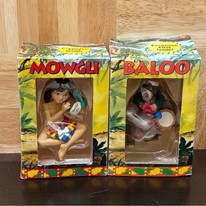 Vintage Disney MOWGLI & BALOO Jungle Book Grolier First Issue Christmas Ornament